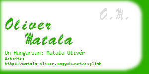 oliver matala business card